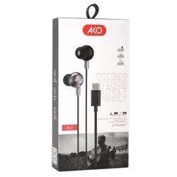 هندزفری سیمی تایپ سی AKO مدل AE-21 | باس قوی و کیفیت صدای استریو